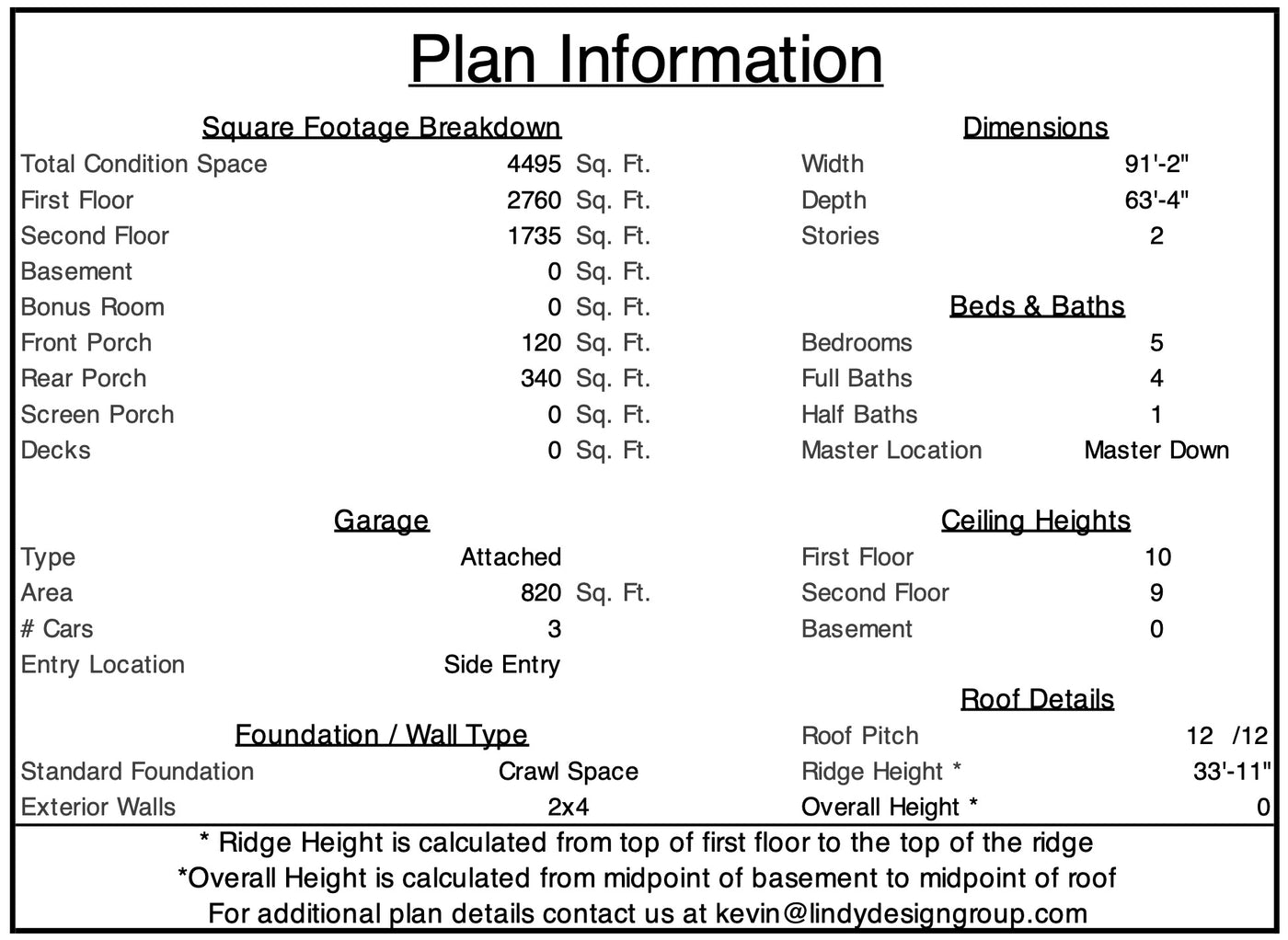 Whitefield specifications